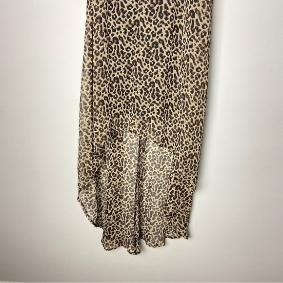 DEX leopard print hi low maxi spaghetti strap casual summer dress - Picture 7 of 10